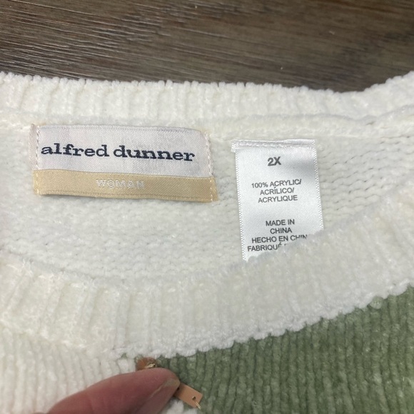 Alfred dunner womens ivory long sleeve crew neck sweater diamond pattern
2x - Picture 5 of 11